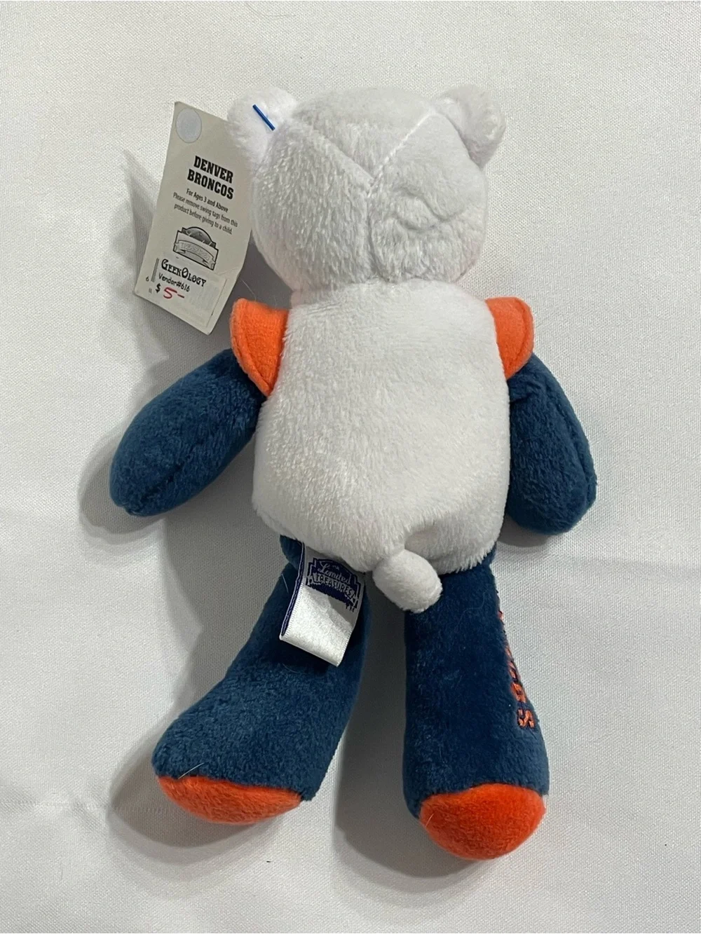 vintage Limited Treasures NFL Denver Broncos Pro Bear Beanie Plush Great Cond